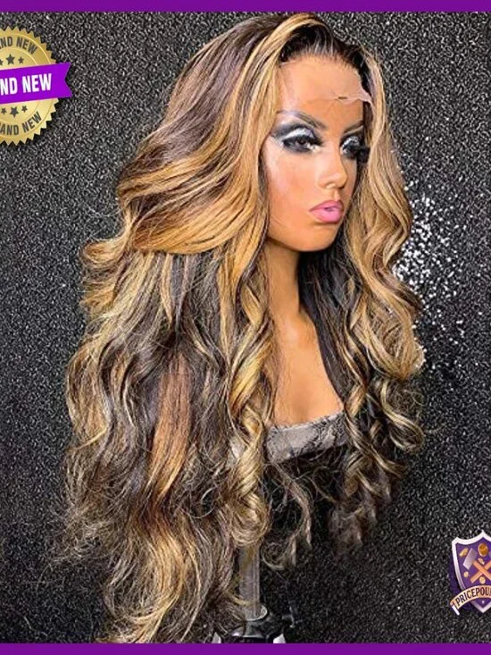 24 Inch Human Hair Lace Front Wig 150% Density Pre Plucked Hairline - Picture 4 of 6